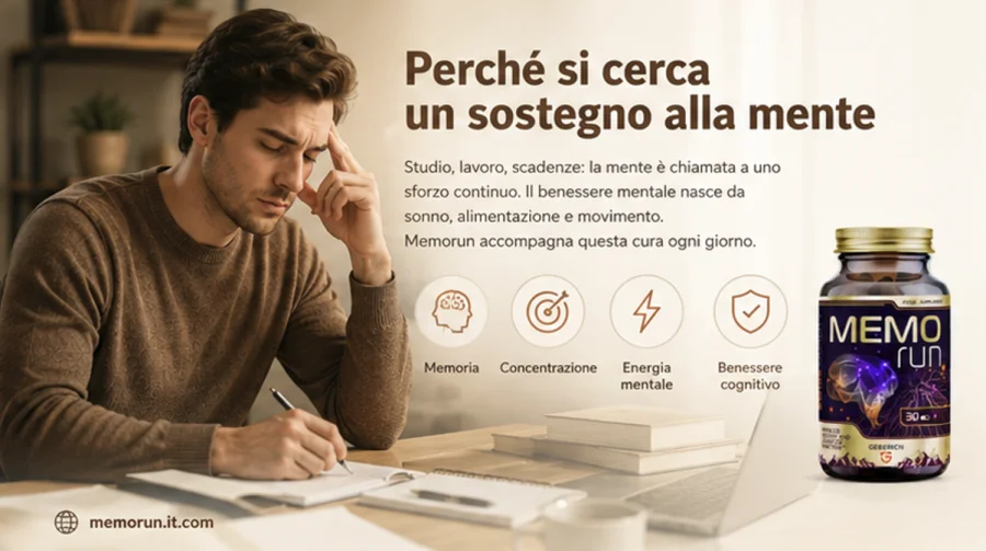 Memorun — sostegno quotidiano a memoria e concentrazione per chi studia e lavora